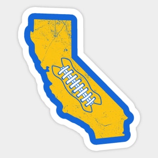 California Football, Retro - Light Blue Sticker